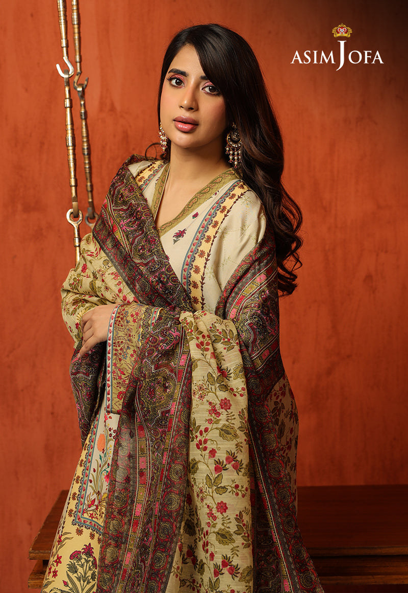 Ajso-92 Unstitched 2 Pcs Shirt Dupatta