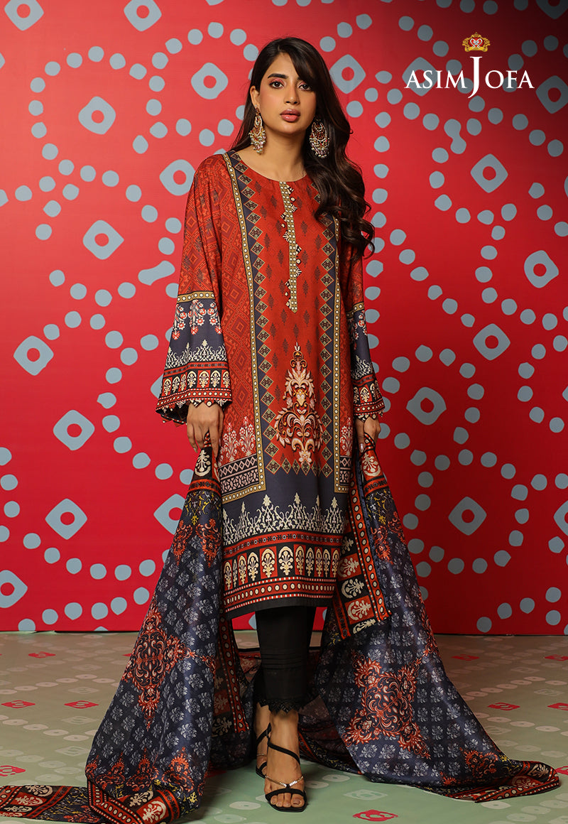 Ajtm-10 - 2 Pcs Printed Georgette Silk 2 Pcs