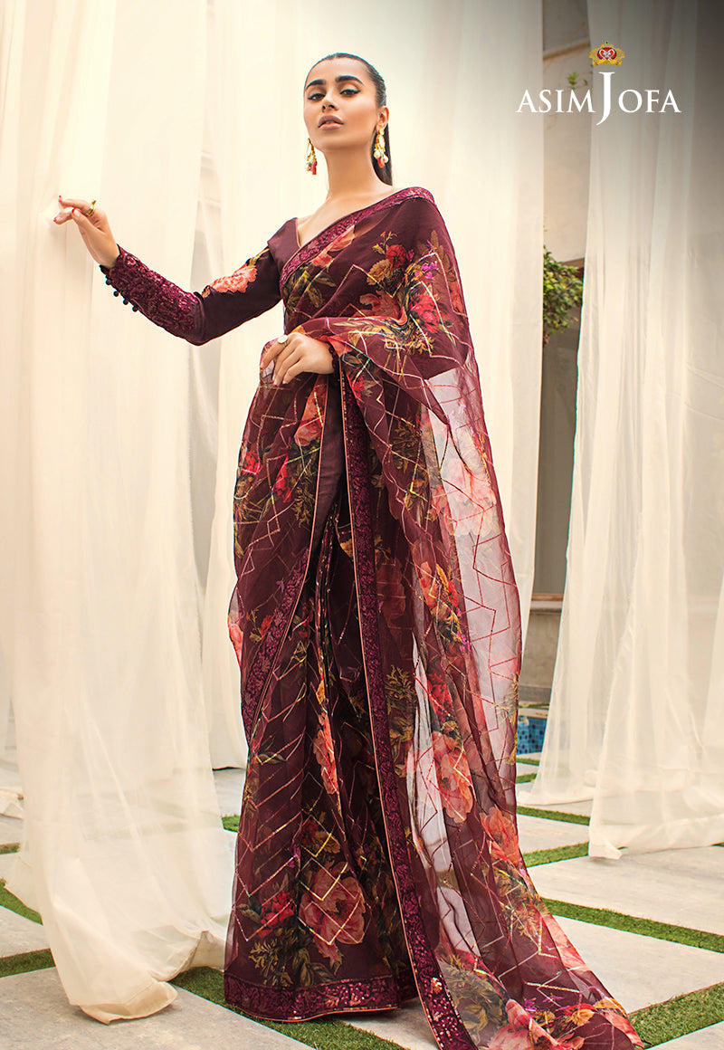 AJLE-07 EMBROIDERED ORGANZA 3 PCS