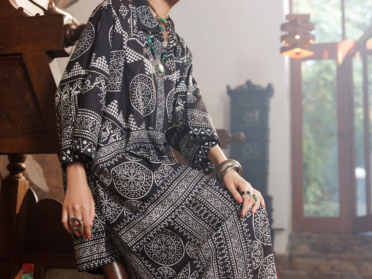 Black Cotton 2Pc Stitched - AWP-2PS-SS-LKS-1112