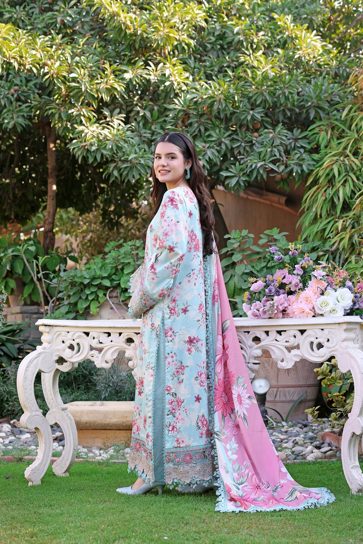 Aneelas Print Emb Lawn Printed Lawn Duppata 3pc [SPR-26-02] [Dispatch Time 2 Month]