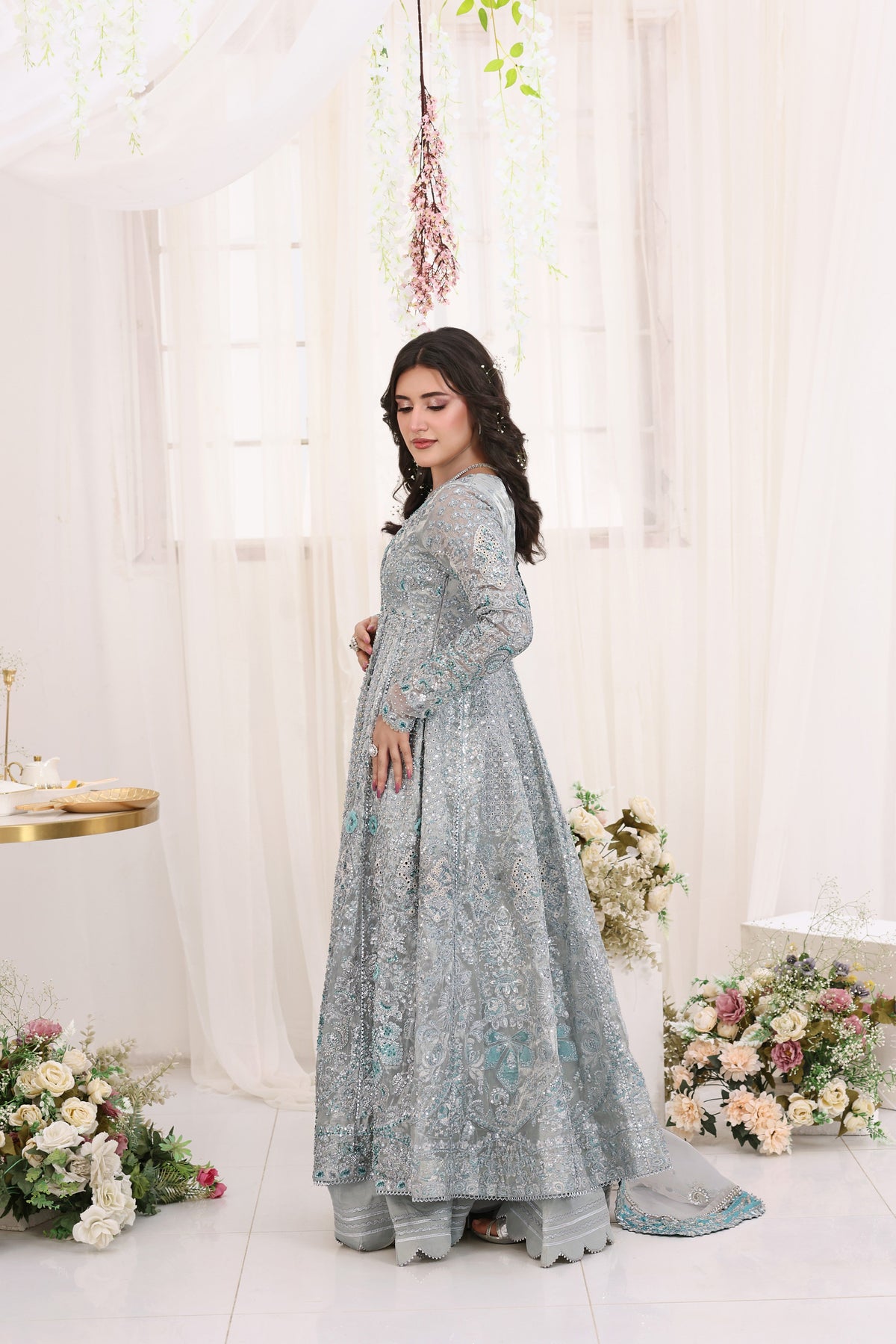 Aneelas Bridal Ada Work Embroidered Tissue 3pc [BR-34]