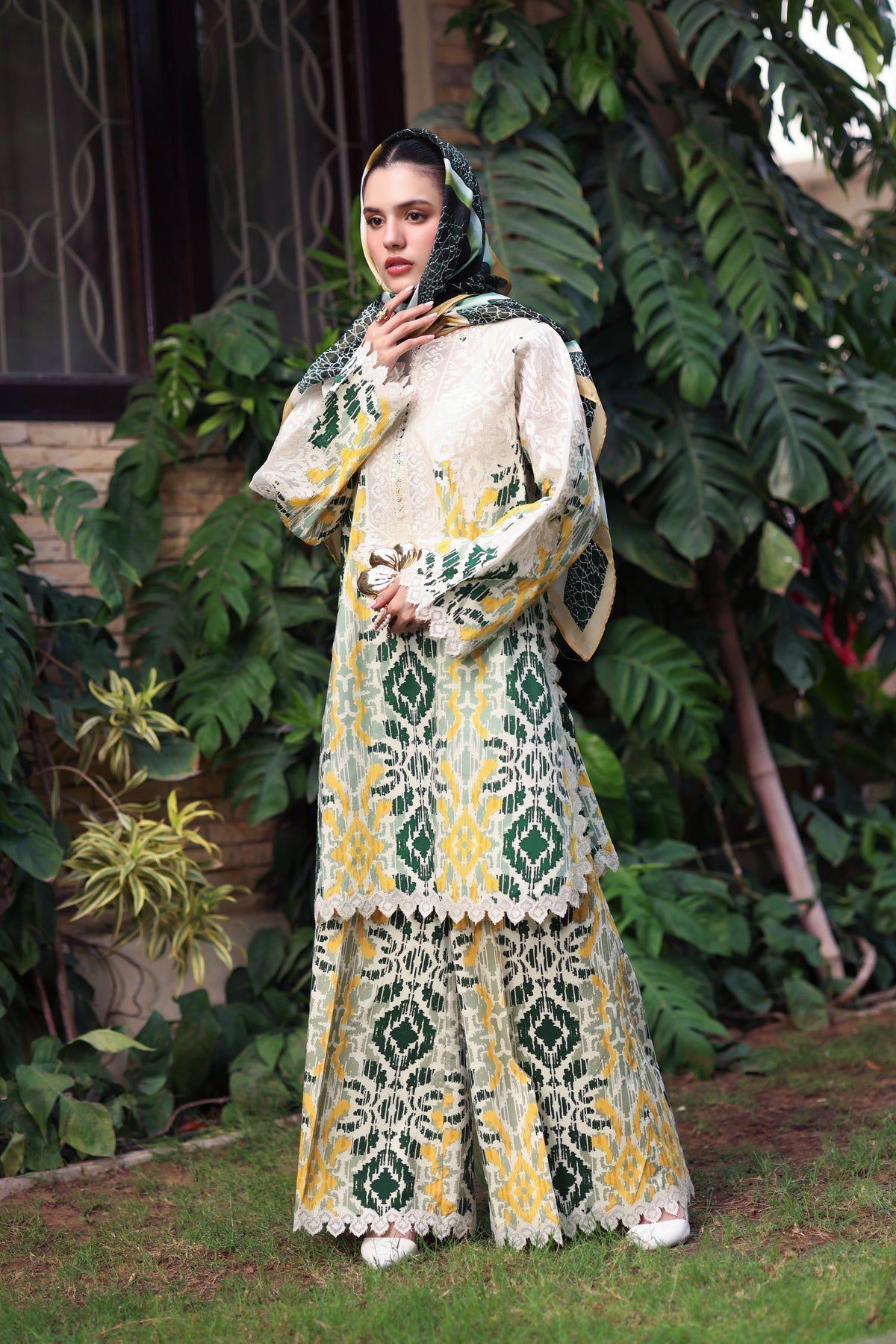 Aneelas Viscose Emb 3pc Silk Duppata [VC-26-33-A] [Dispatch Time 2 Months]