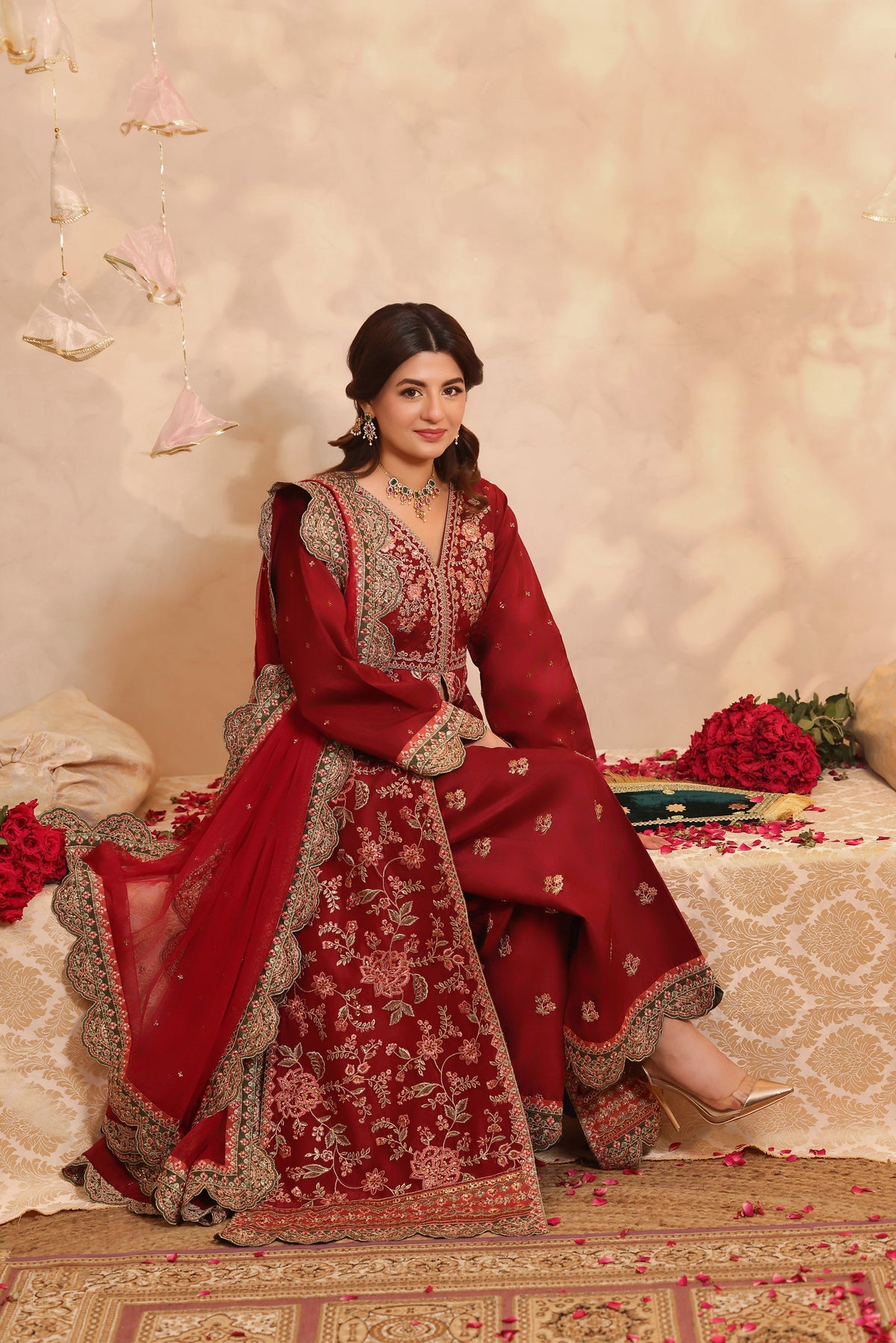 Aneelas Raw Silk Semi Formal Embroidered 2pc [FC-27]