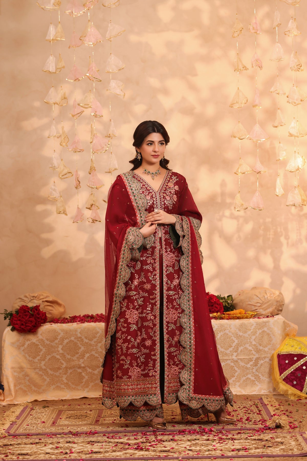 Aneelas Raw Silk Semi Formal Embroidered 2pc [FC-27]