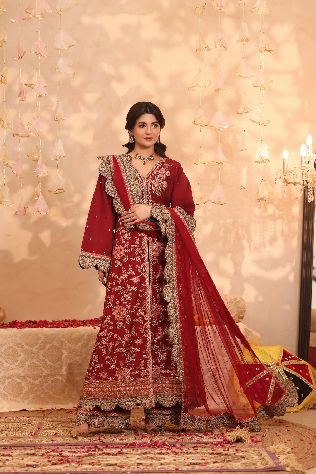 Aneelas Raw Silk Semi Formal Embroidered 2pc [FC-27]