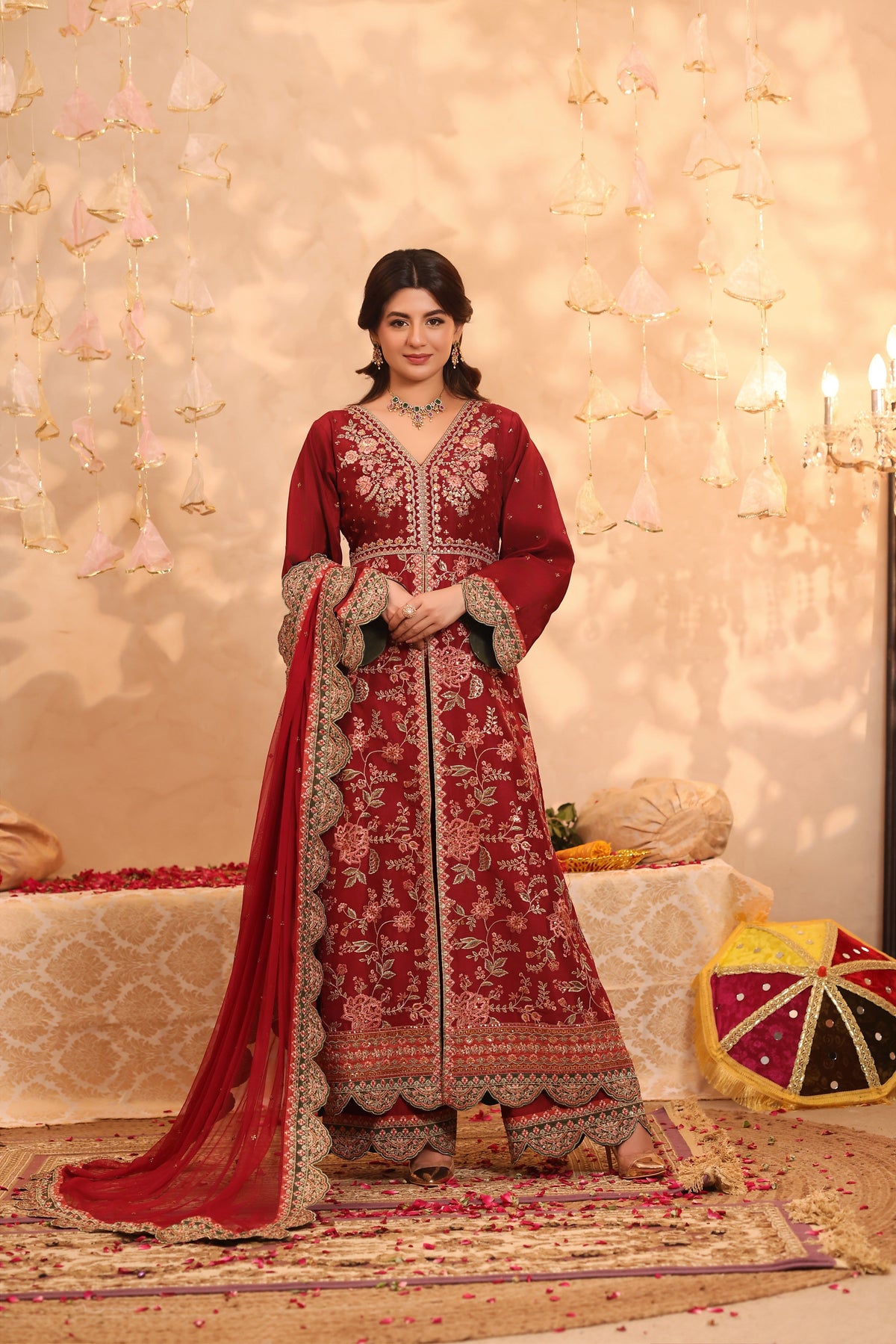 Aneelas Raw Silk Semi Formal Embroidered 2pc [FC-27]