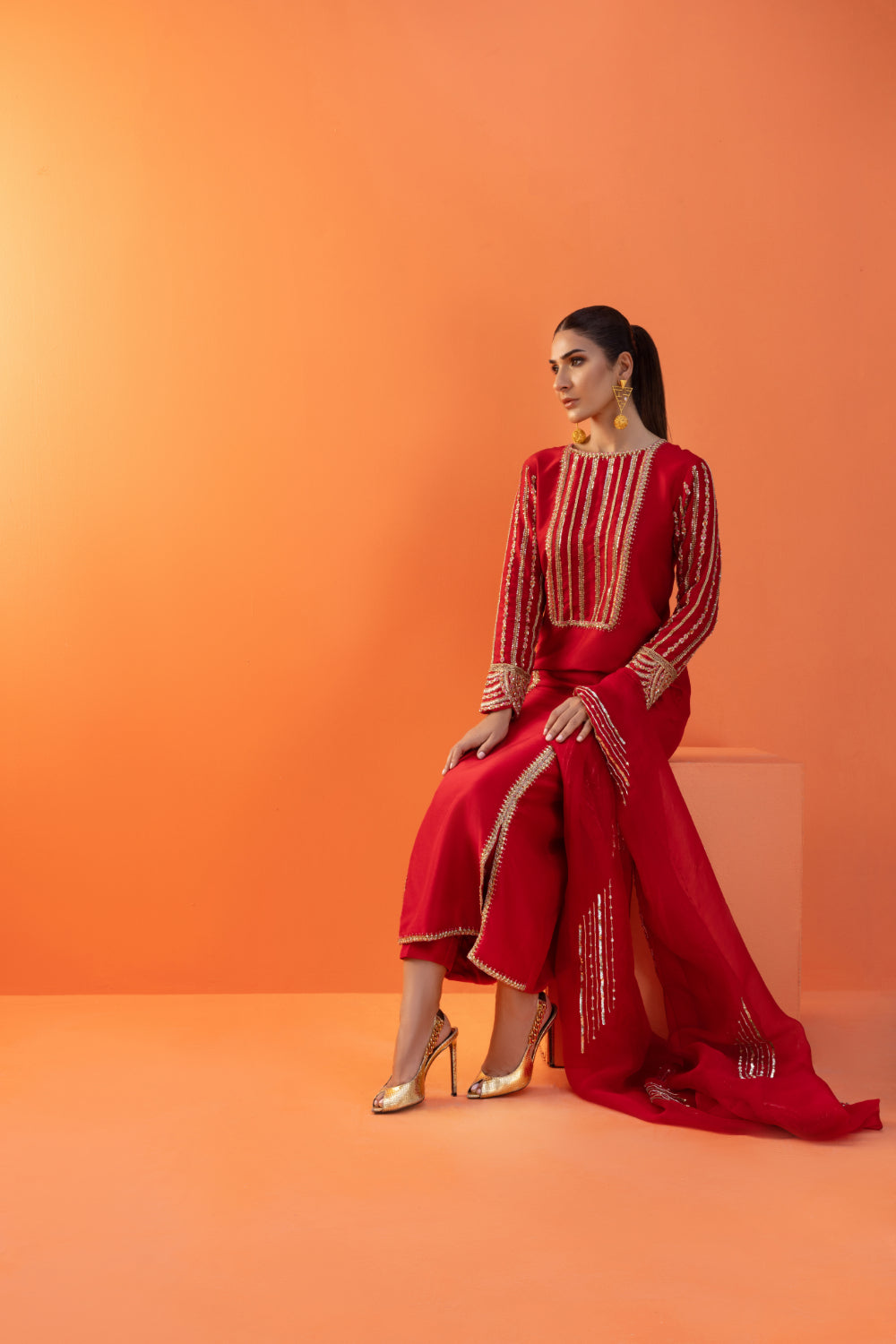 EMBROIDERED CHIFFON UC-3121