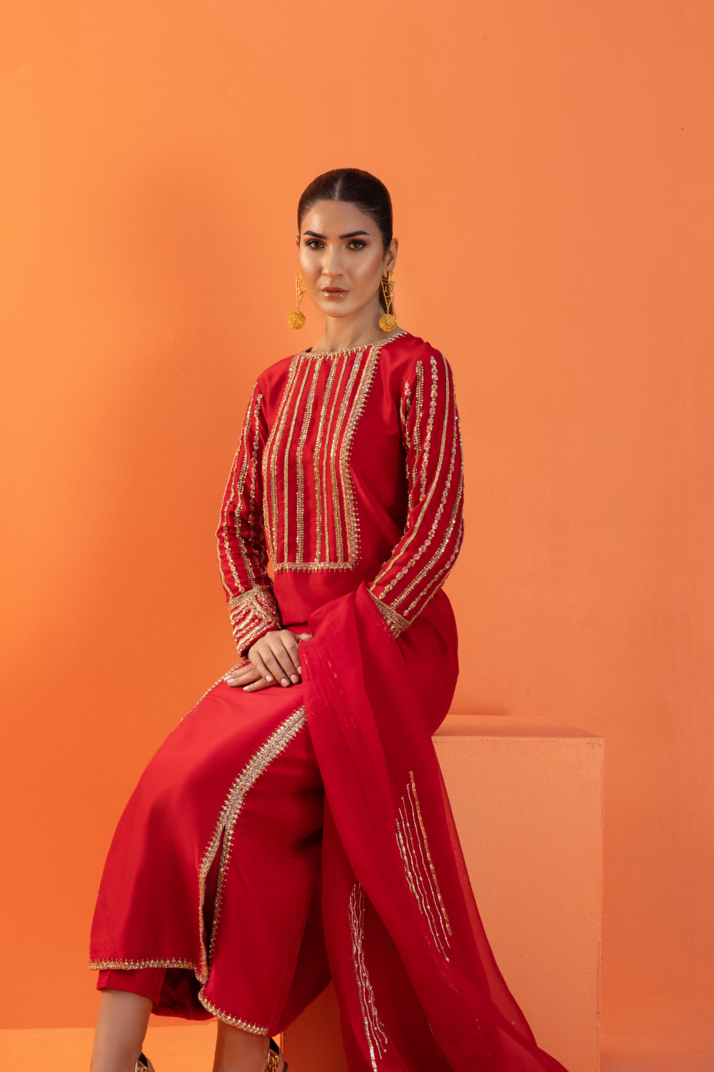 EMBROIDERED CHIFFON UC-3121