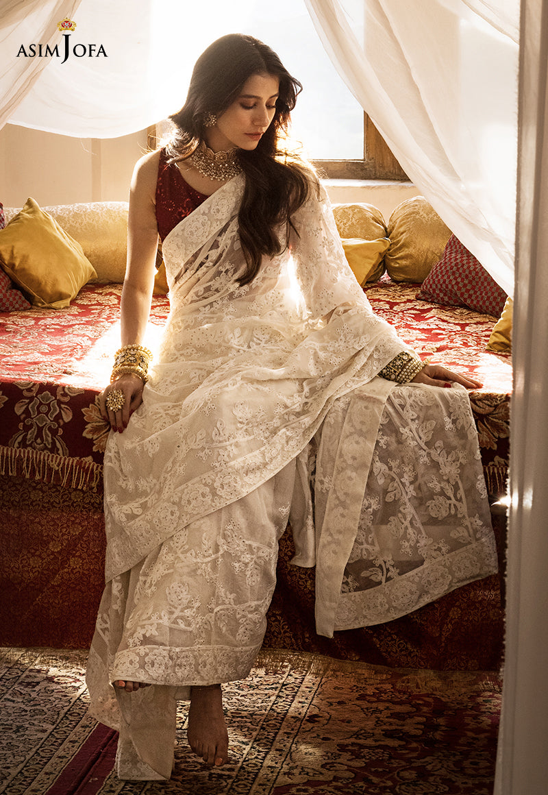 Ajso-218 Unstitched 3 Pcs Shirt Dupatta Trouser