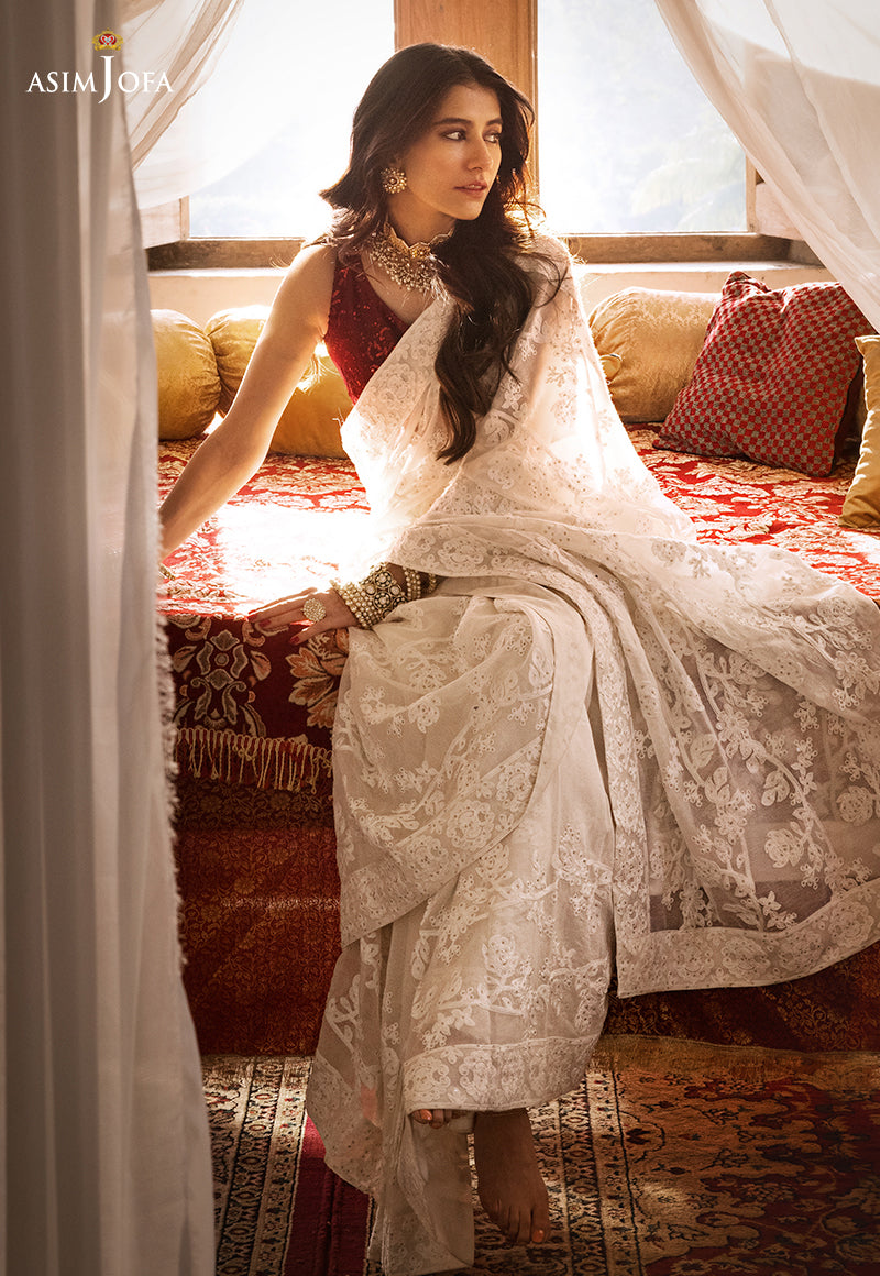 Ajso-218 Unstitched 3 Pcs Shirt Dupatta Trouser