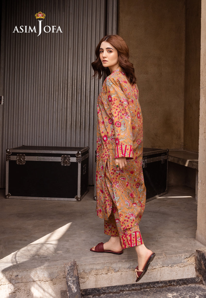 Ajso-177 Unstitched 2 Pcs Shirt Trouser