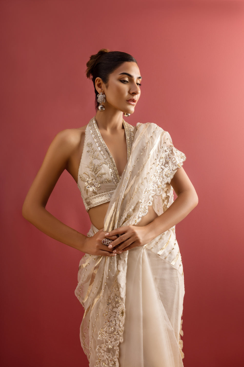 EMBROIDERED CHIFFON UC-3119
