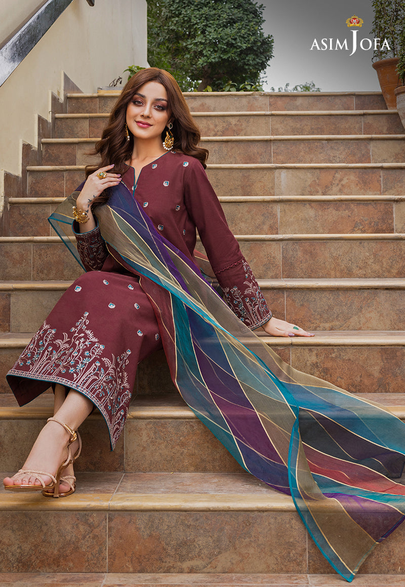 AJPE-35 (2-PC) EMBROIDERED CAMBRIC 2 PCS