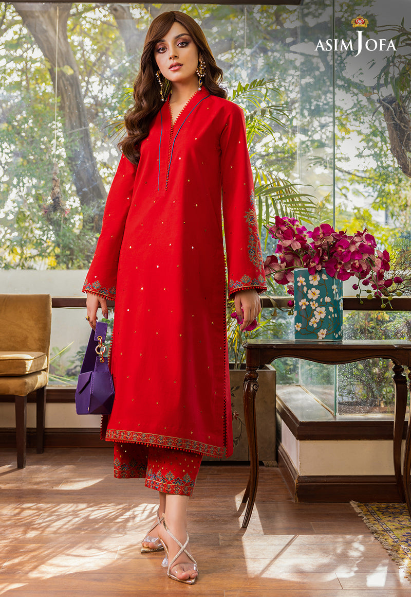 AJPE-43 (2-PC) EMBROIDERED CAMBRIC 2 PCS