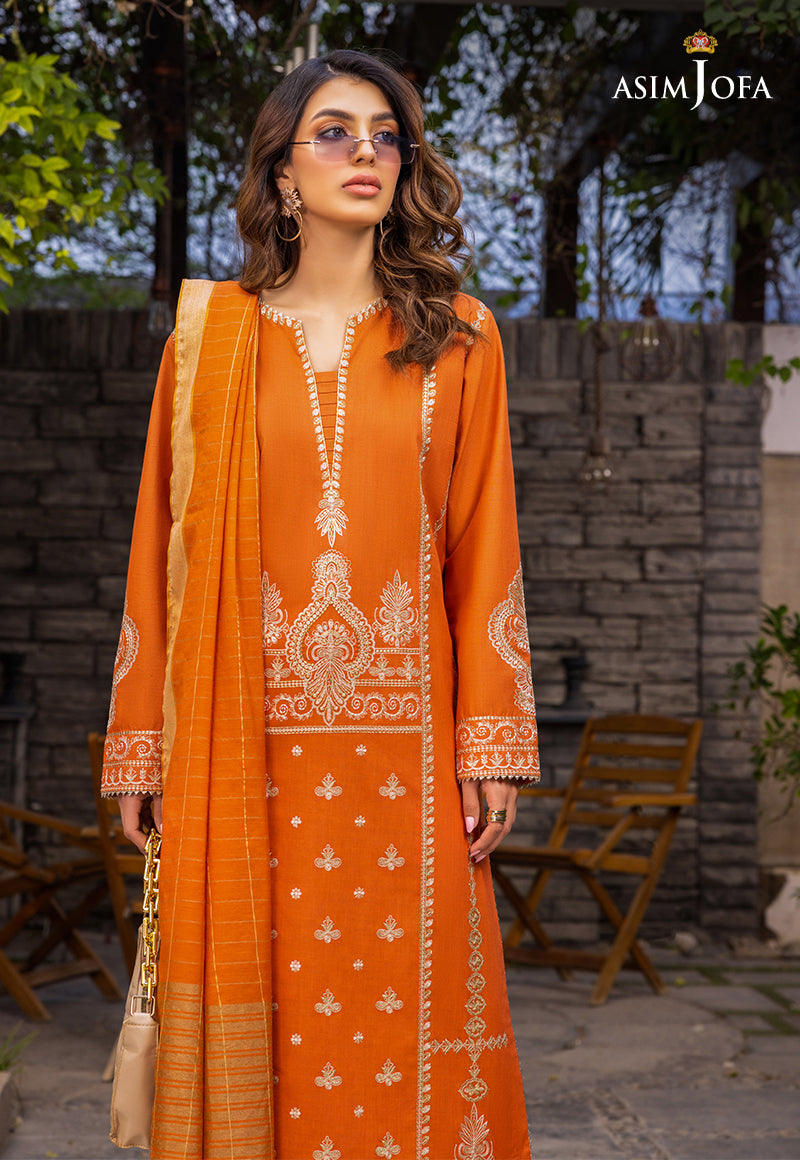AJPE-21 (3-PC) EMBROIDERED CAMBRIC 3 PCS