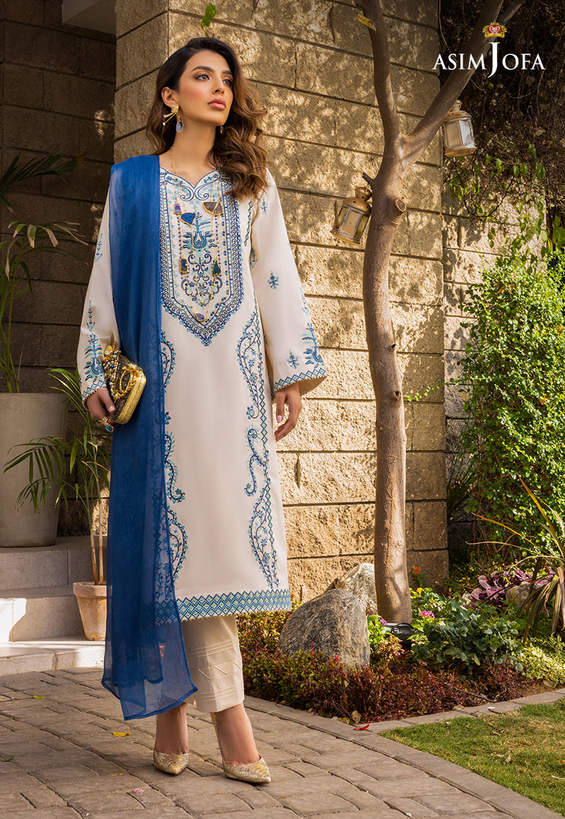 AJPE-09 (3-PC) EMBROIDERED CAMBRIC 3 PCS