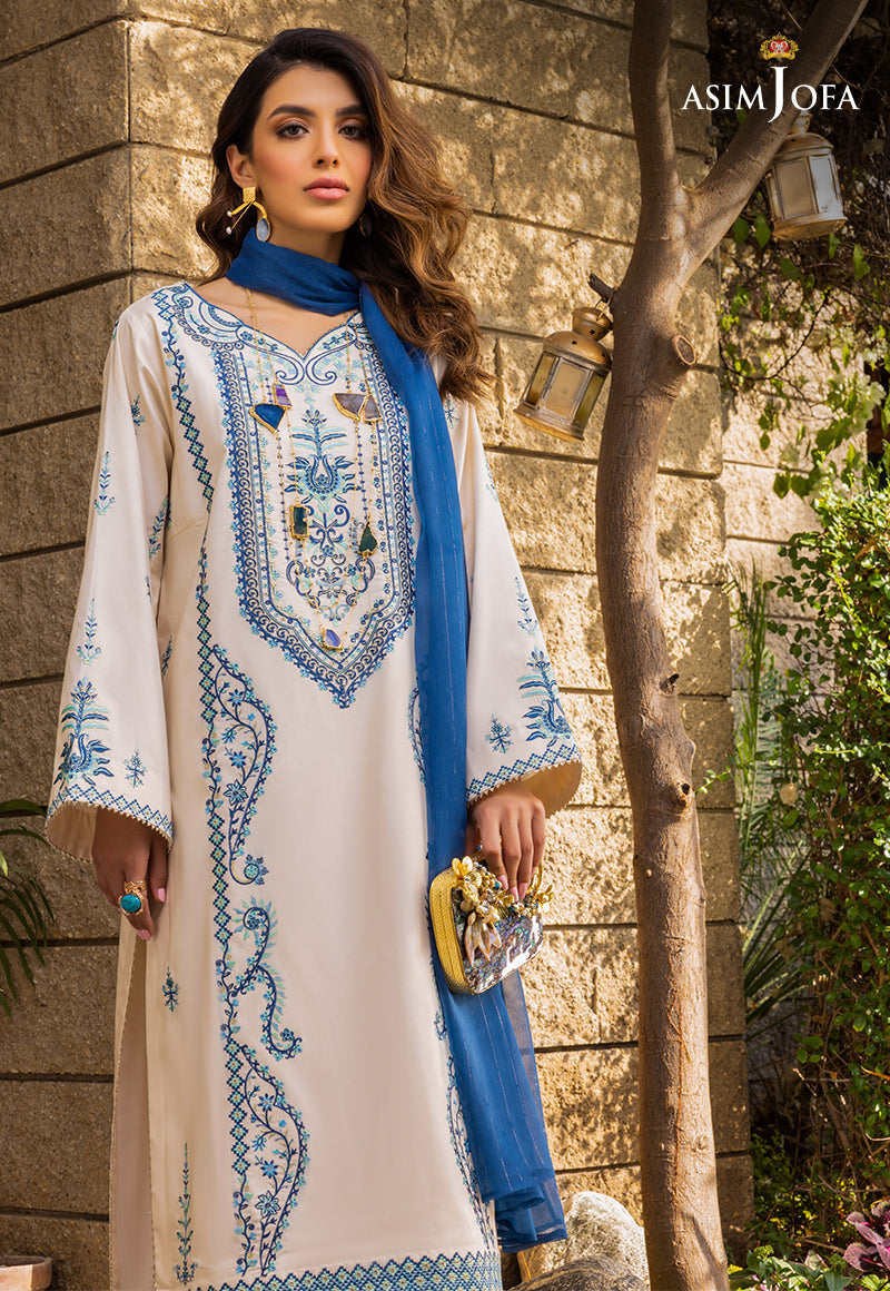 AJPE-09 (3-PC) EMBROIDERED CAMBRIC 3 PCS