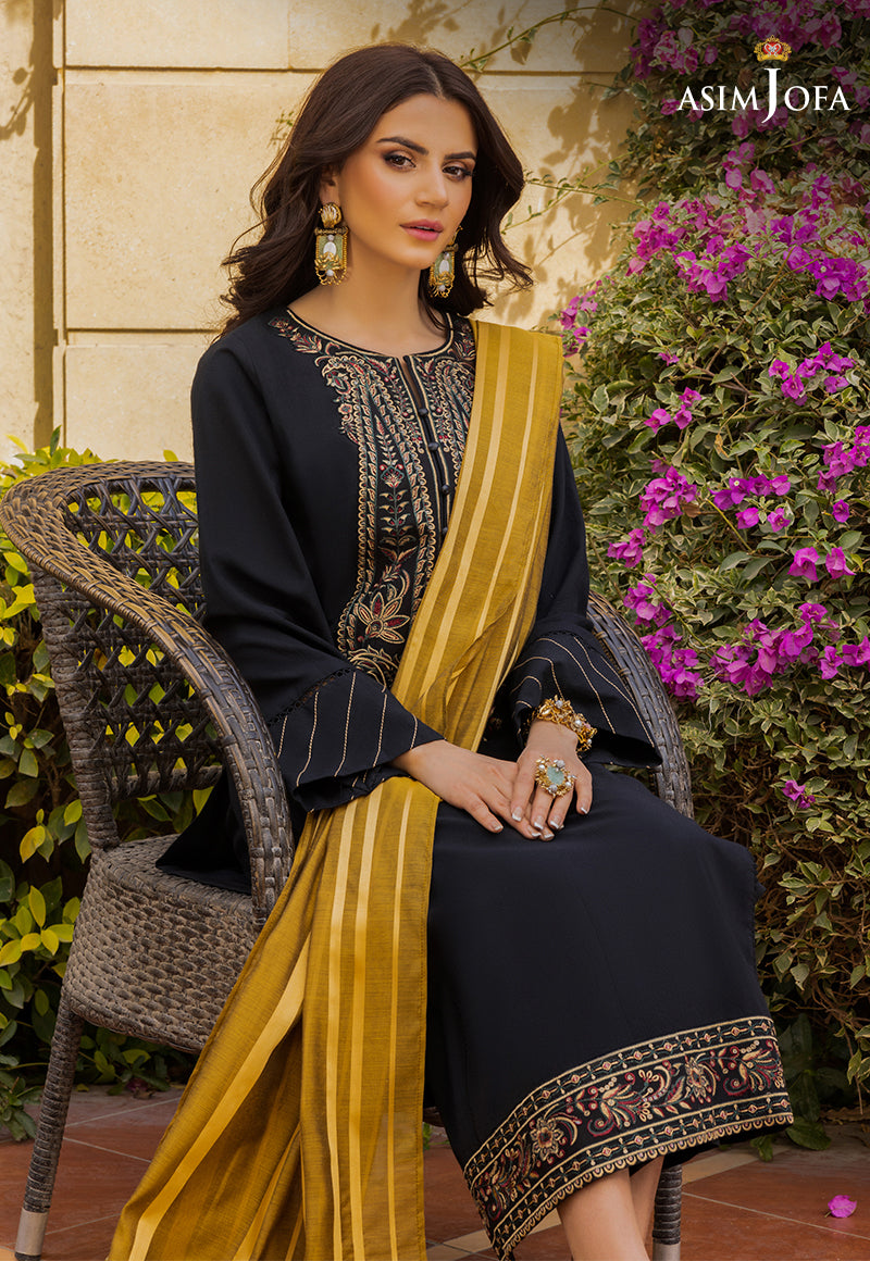 Ajso-74 Embroidered Cmabric Stitched 1 Pc Shirt