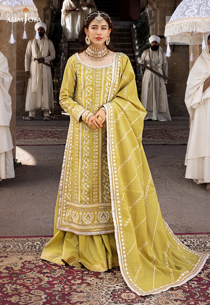 AJMQ-01 EMBROIDERED CHANDERI COTTON 3 PCS