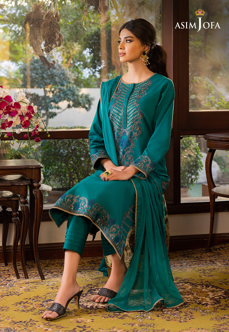 AJPE-19 (3-PC) EMBROIDERED CAMBRIC 3 PCS