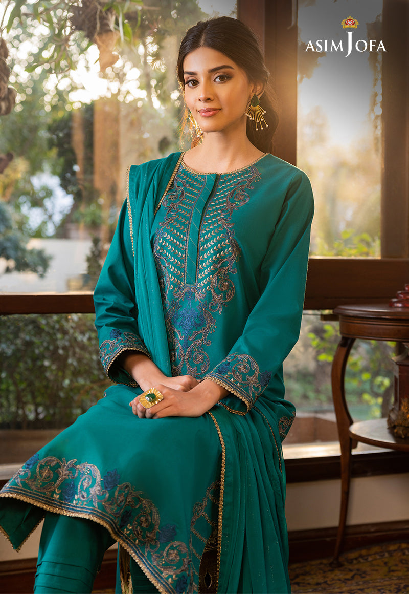AJPE-19 (3-PC) EMBROIDERED CAMBRIC 3 PCS