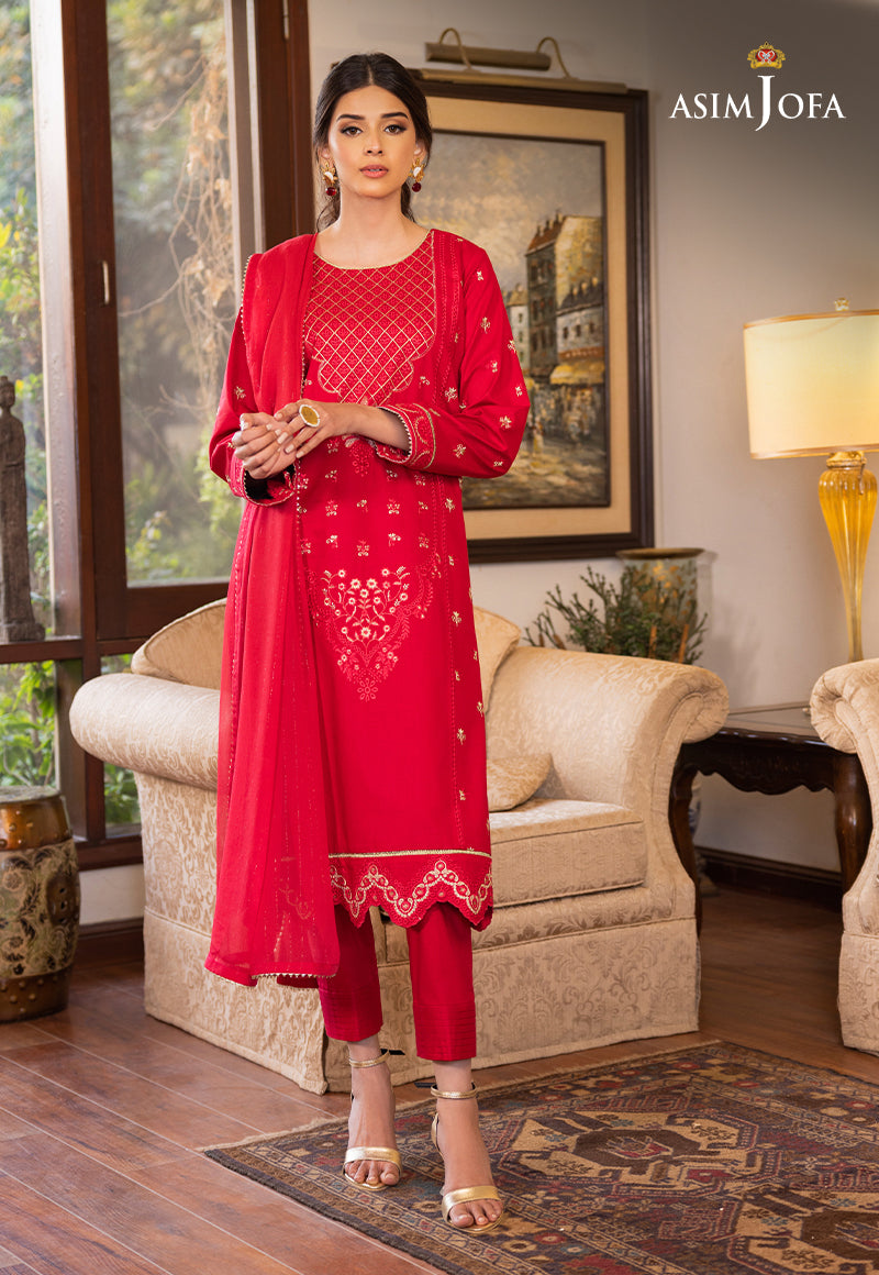 AJPE-22 (3-PC) EMBROIDERED CAMBRIC 3 PCS