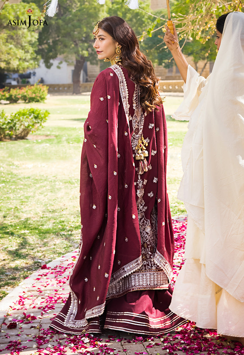 AJMQ-12 EMBROIDERED CHANDERI COTTON 3 PCS