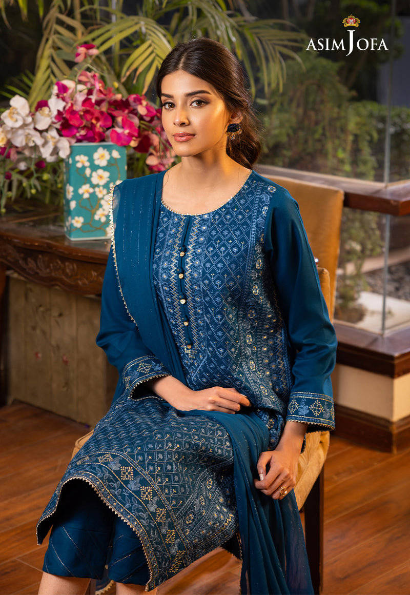 AJPE-07 (3-PC) EMBROIDERED CAMBRIC 3 PCS