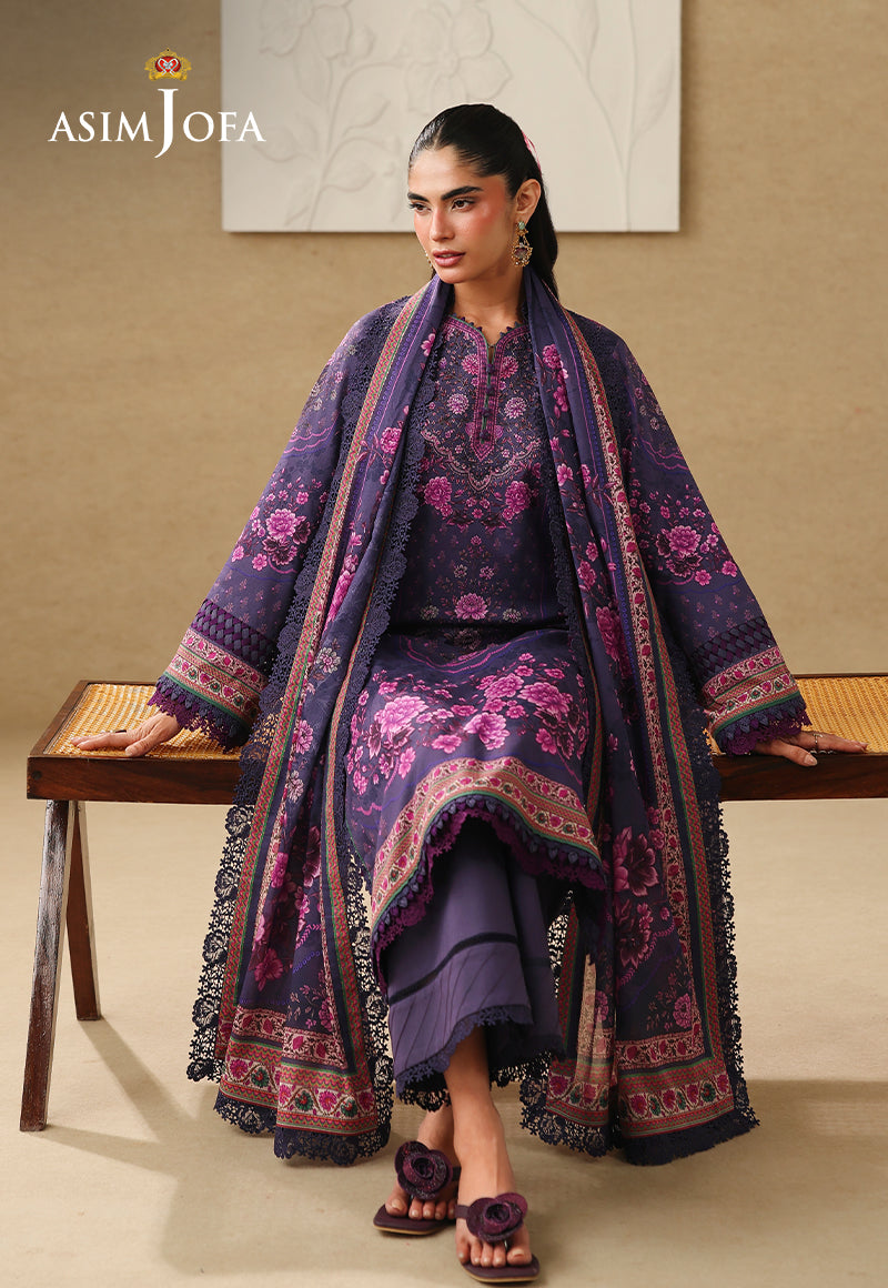 AJUBC-08 Printed Lawn Unstitched 3 Pcs