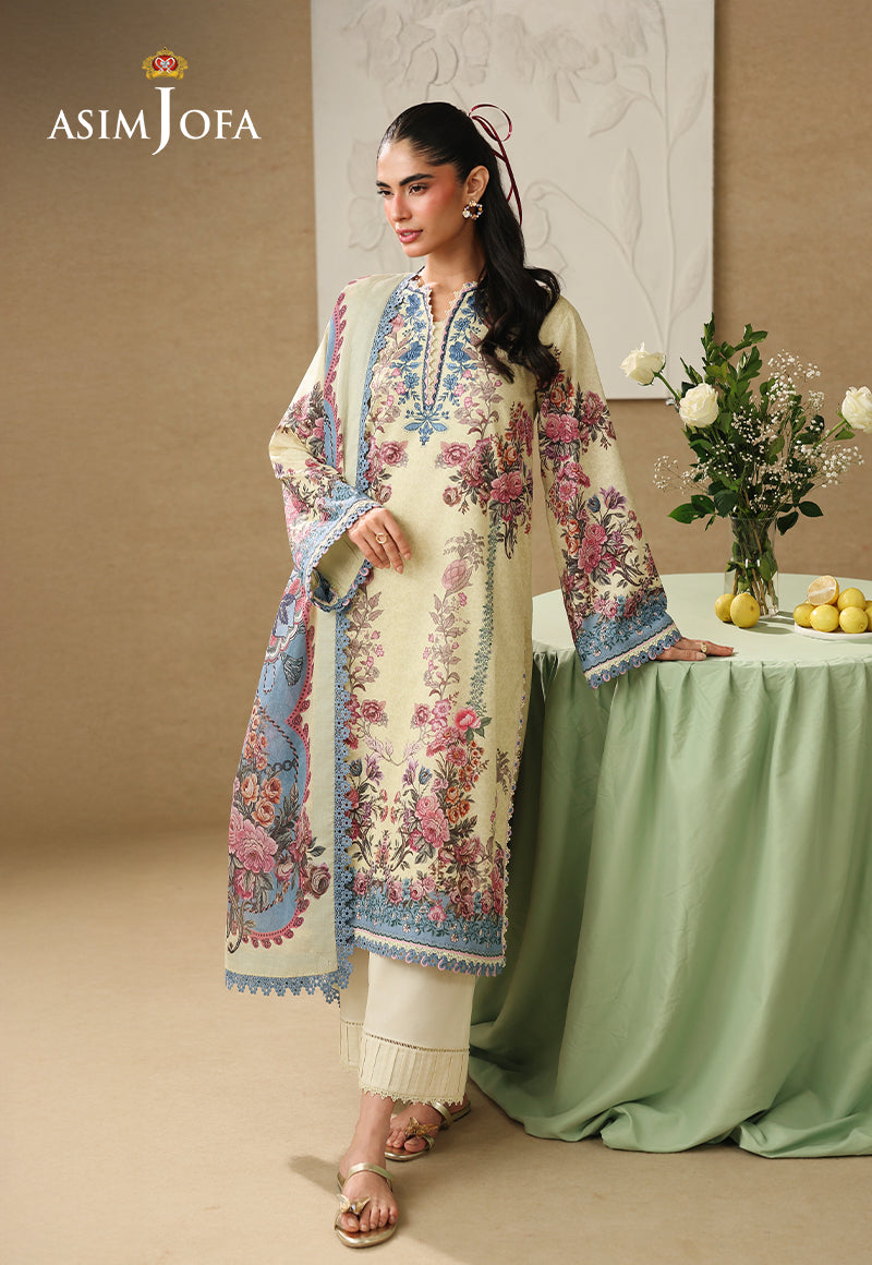AJUBC-07 Printed Lawn Unstitched 3 Pcs