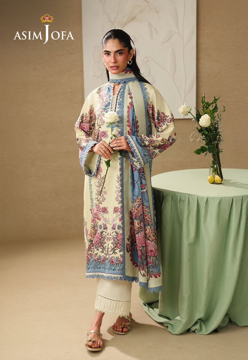 AJUBC-07 Printed Lawn Unstitched 3 Pcs