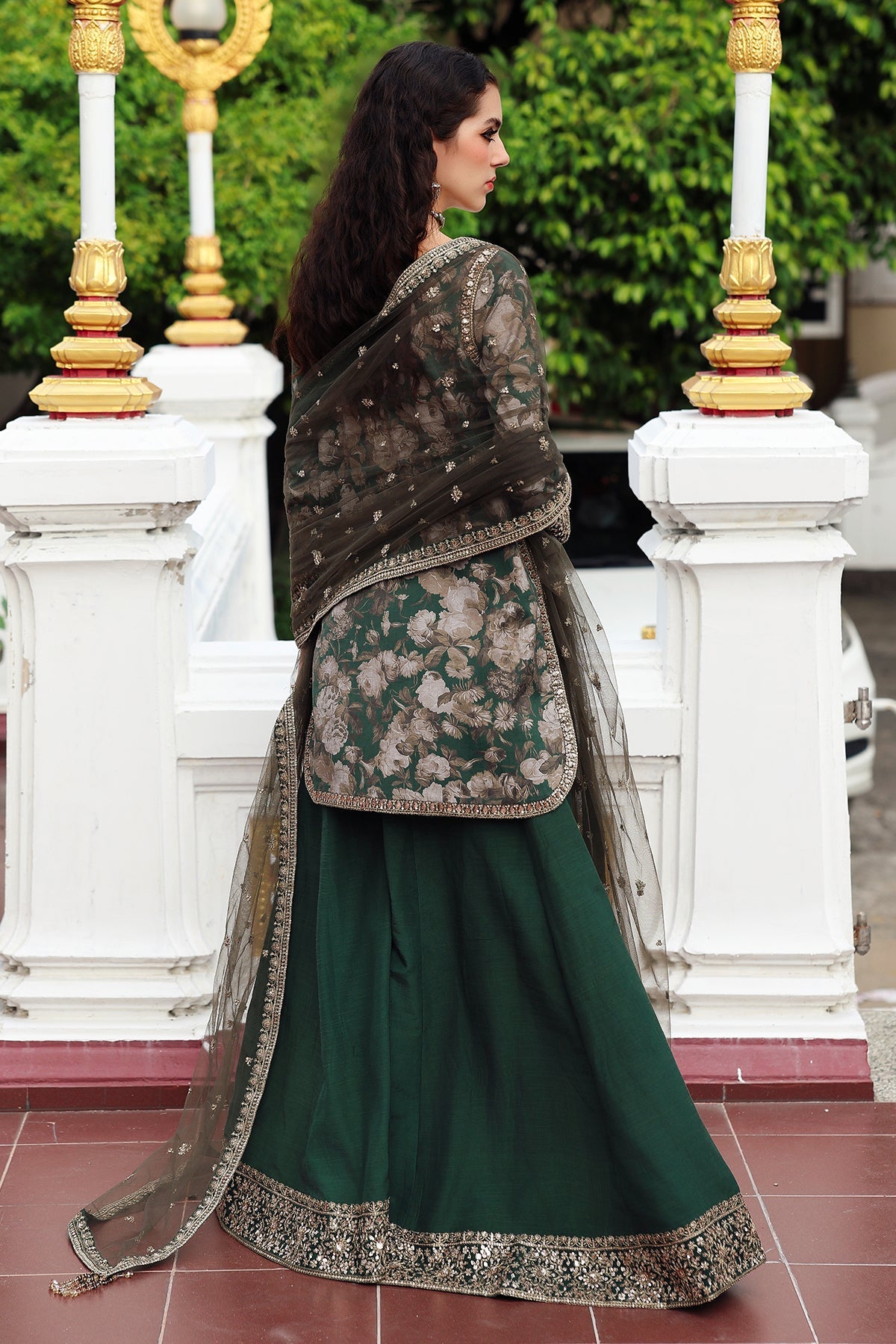 3-PC Embroidered Raw-Silk Suit CMA-5-161