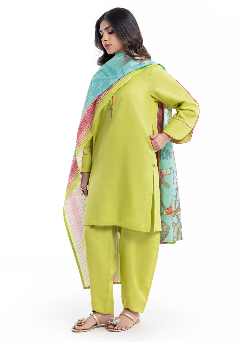 Lime-Khaddar-3 Piece (WP3PSBW25HR10N11)