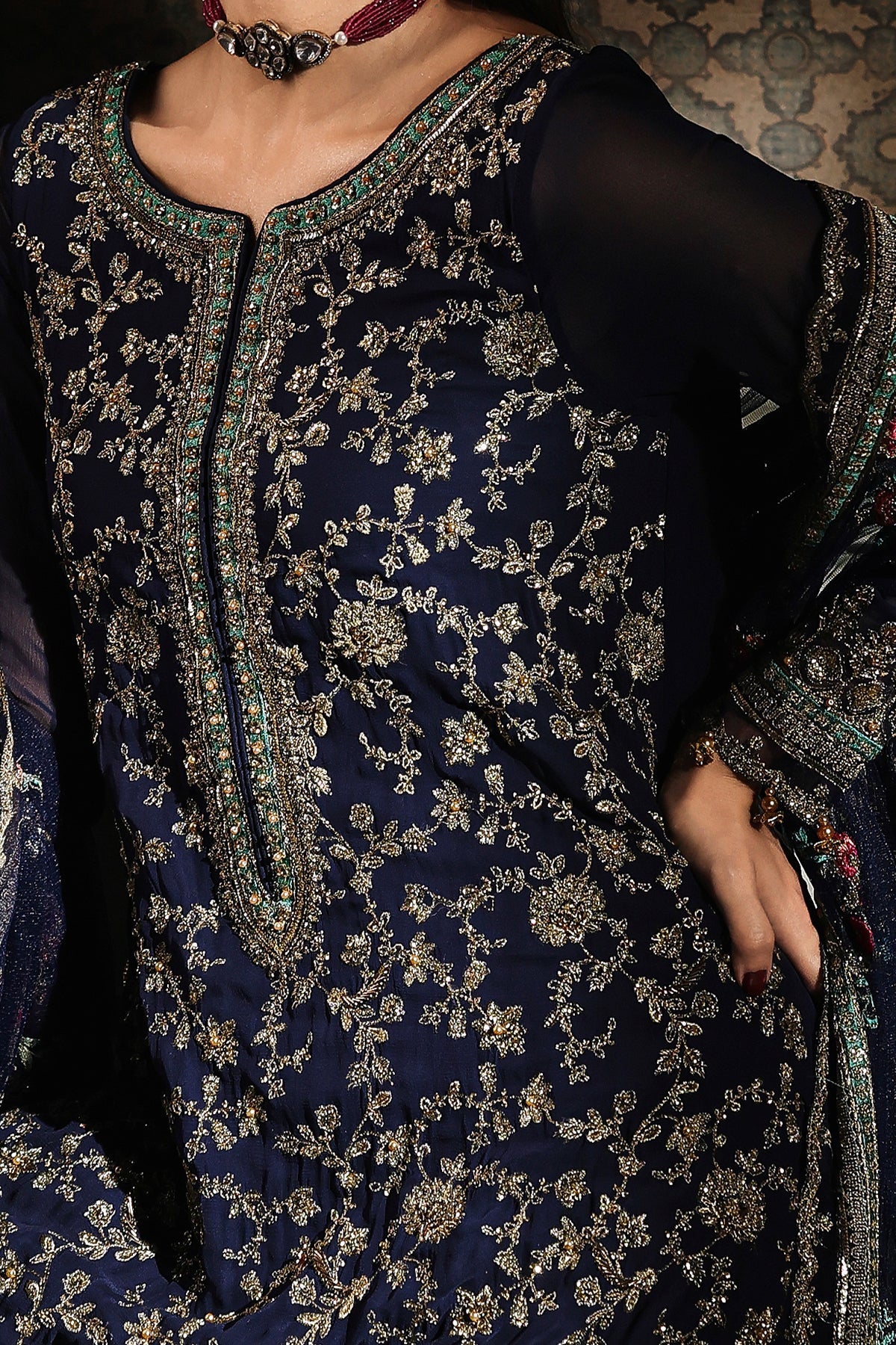 4-PC Charizma Unstitched Luxury Collection DJW5-01