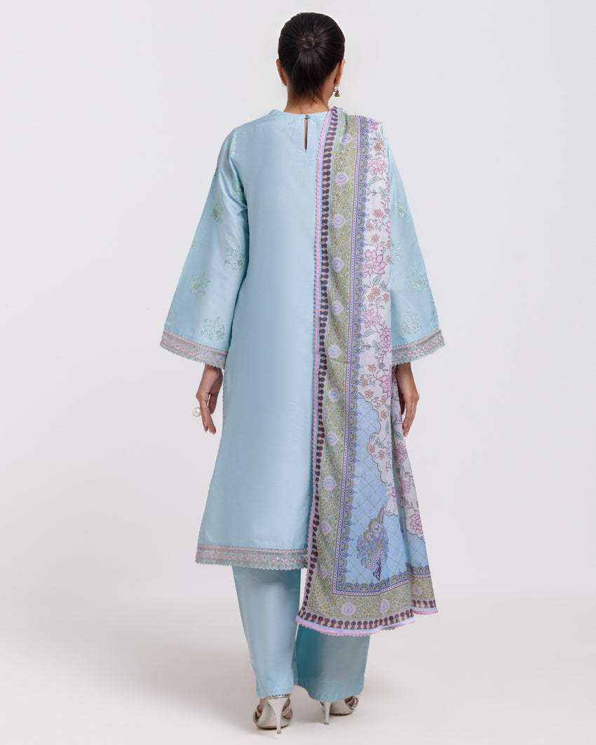 L-Blue-Cotton Net-3 Piece (WPS25FE3024)