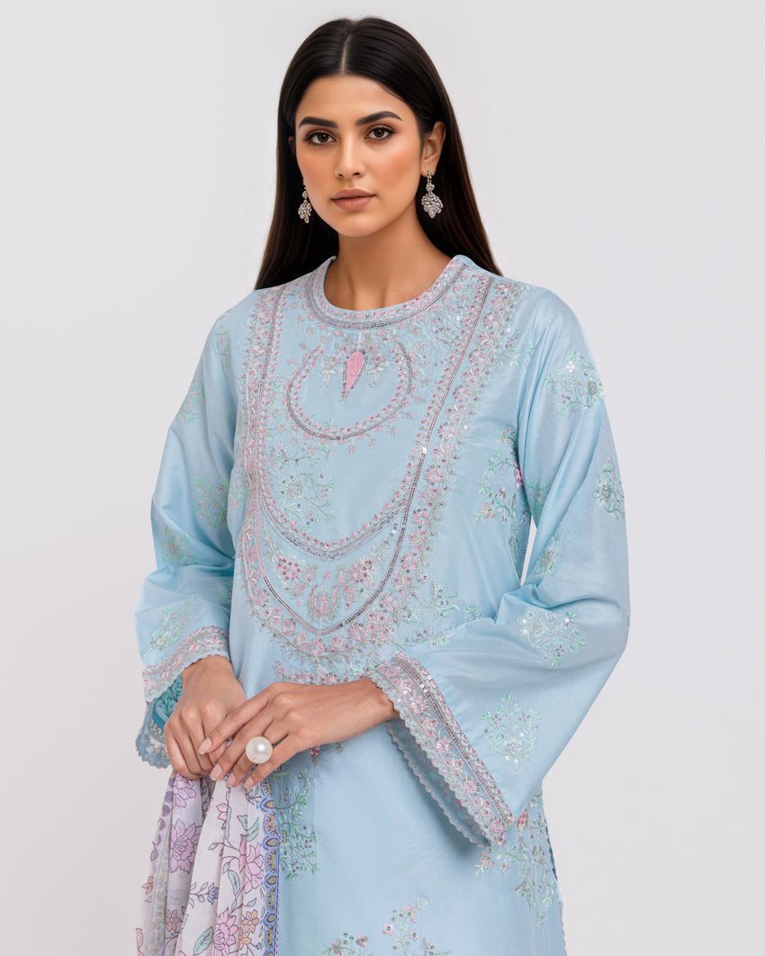 L-Blue-Cotton Net-3 Piece (WPS25FE3024)
