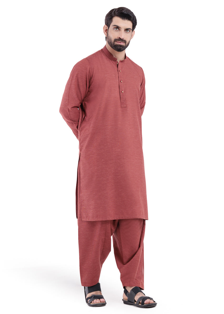 Rust-Blended-Shalwar Suit - (MP2PBBW25BM11D9)