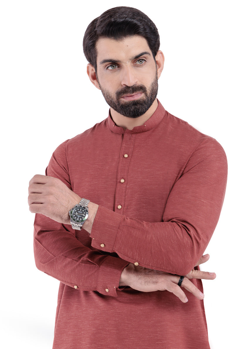 Rust-Blended-Shalwar Suit - (MP2PBBW25BM11D9)