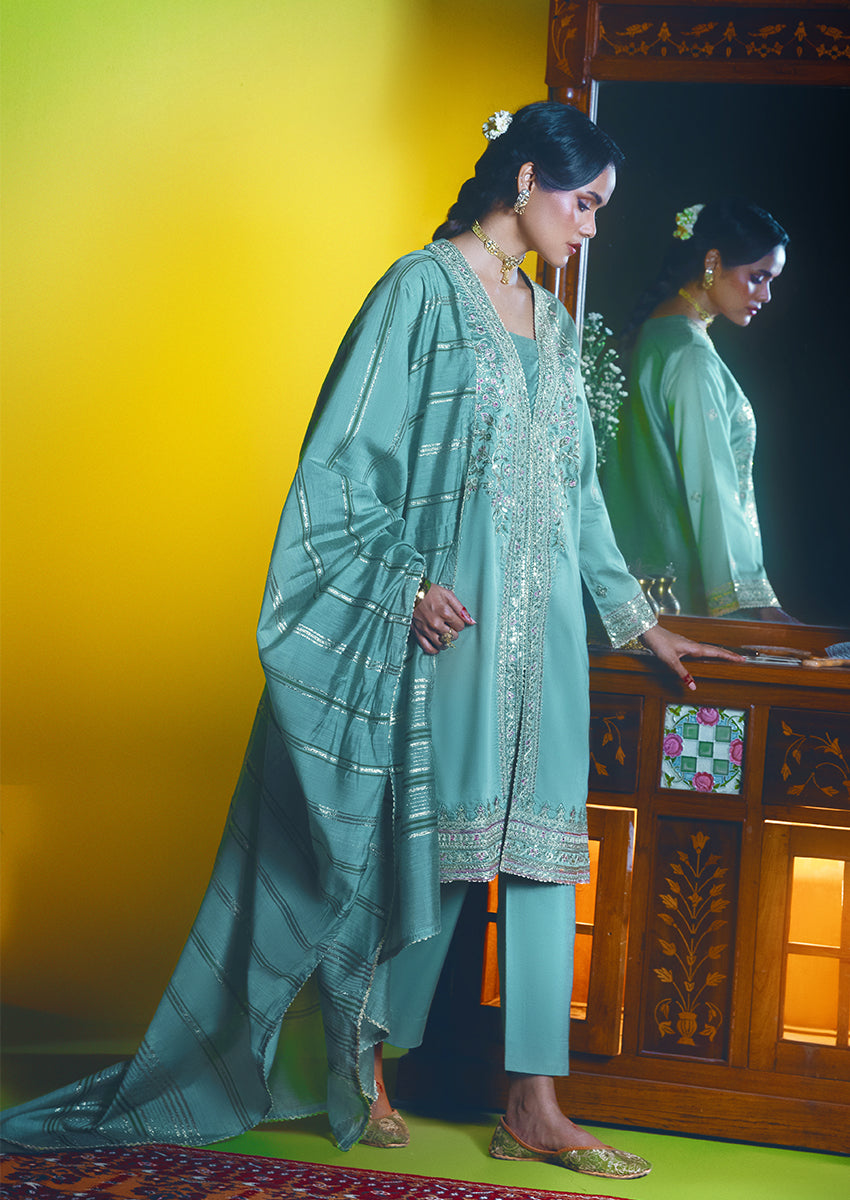Green-Cotton-Silk-3 Piece (WP3PSFW25F10N3)
