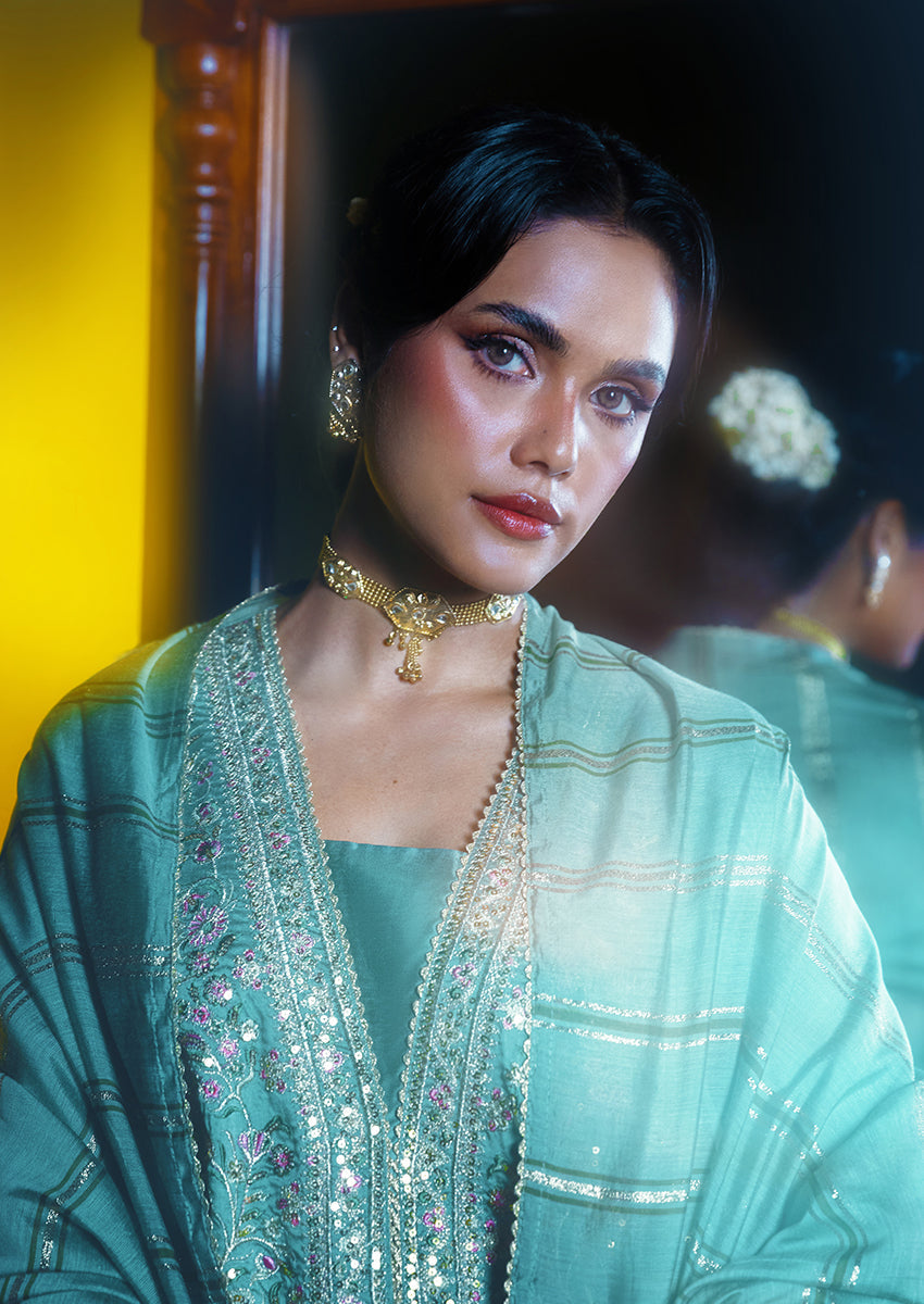 Green-Cotton-Silk-3 Piece (WP3PSFW25F10N3)
