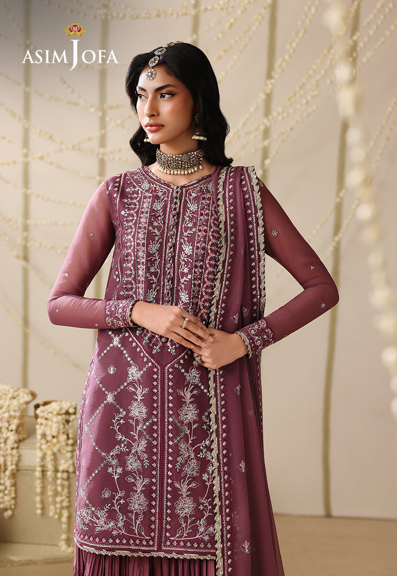 AJUFC-20 Embroidered Chiffon Unstitched 3 Pcs