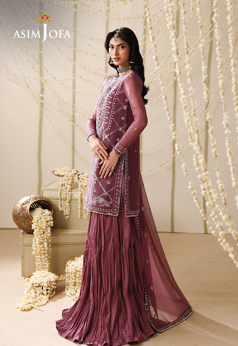 AJUFC-20 Embroidered Chiffon Unstitched 3 Pcs