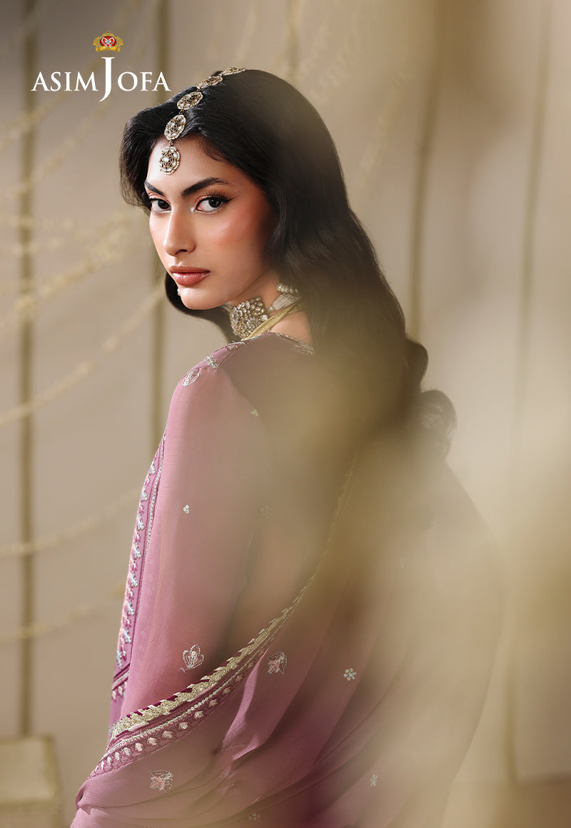 AJUFC-20 Embroidered Chiffon Unstitched 3 Pcs