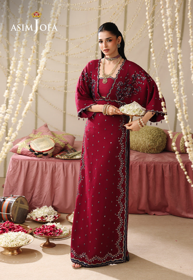 AJUFC-07 Embroidered Chiffon Unstitched 2 Pcs