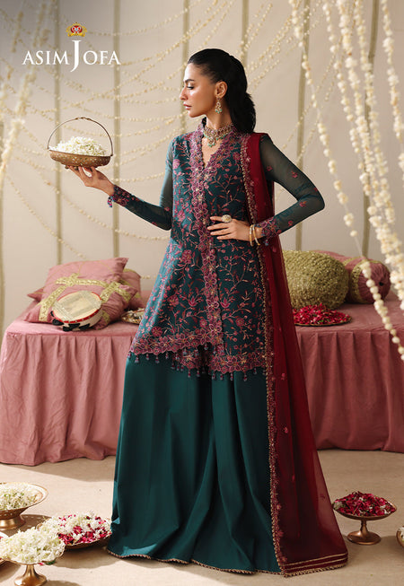 AJUFC-23 Embroidered Chiffon Unstitched 3 Pcs