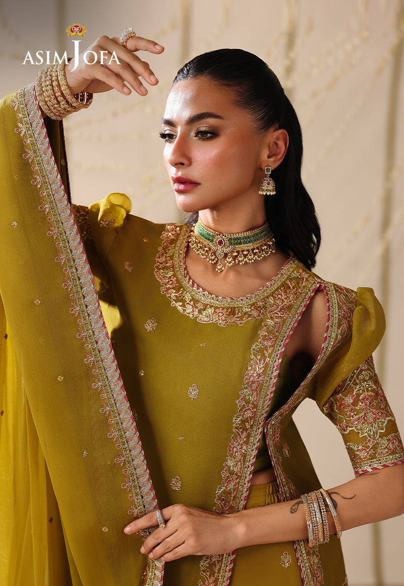 AJUFC-18 Embroidered Chiffon Unstitched 3 Pcs
