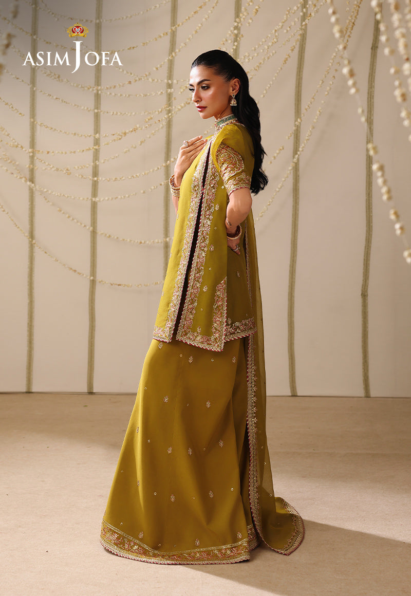 AJUFC-18 Embroidered Chiffon Unstitched 3 Pcs