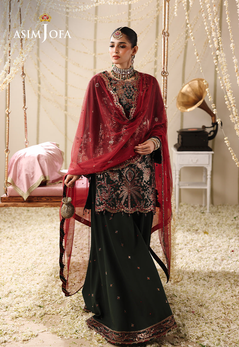 AJUFC-08 Embroidered Twisted Silk Unstitched 3 Pcs