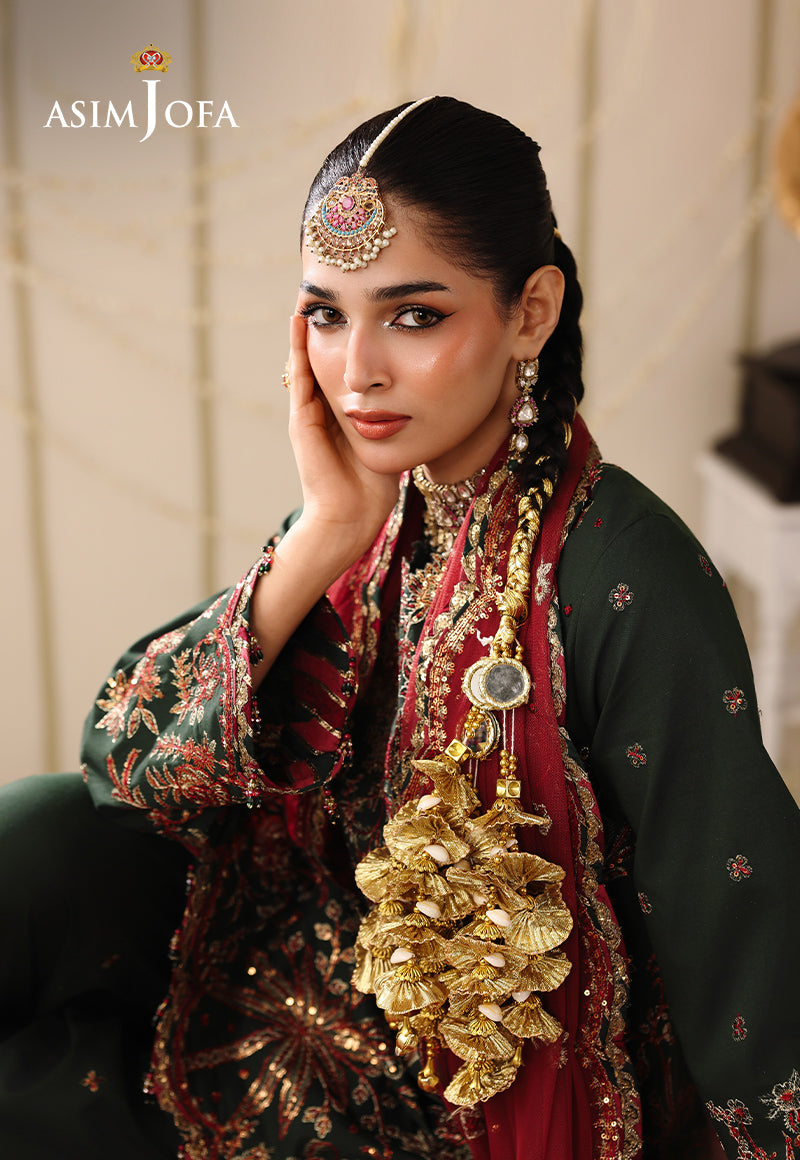 AJUFC-08 Embroidered Twisted Silk Unstitched 3 Pcs